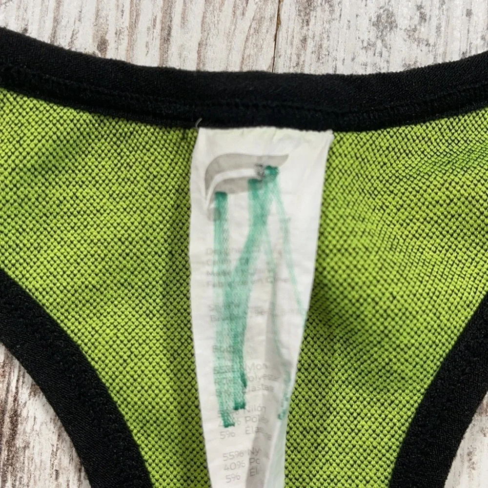 Fabletics Bianca Black and Yellow Seamless Sports Bra Size XS